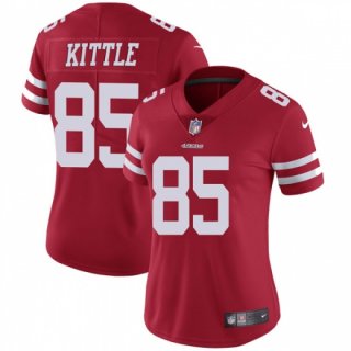 women NFL San Francisco 49ers #85 George Kittle Red Vapor Untouchable Limited