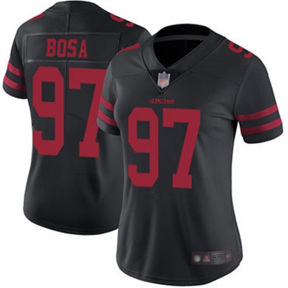 women NFL San Francisco 49ers #97 Nick Bosa Black Vapor Untouchable Limited Stitched