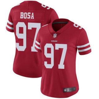 women NFL San Francisco 49ers #97 Nick Bosa Red Vapor Untouchable Limited Stitched