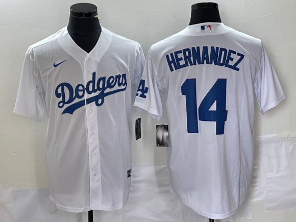 Los Angeles Dodgers #14 white jersey 2