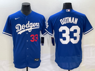Los Angeles Dodgers #33 James Outman Blue Flex Base Stitched Baseball Jersey