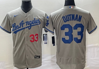 Los Angeles Dodgers #33 James Outman Gray