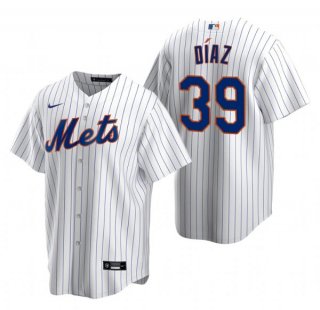 New York Mets #39 Edwin Díaz White Cool Base Stitched Baseball Jersey