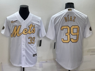 New York Mets #39 Edwin Díaz 2022 All-Star White Cool Base Stitched Baseball Jersey