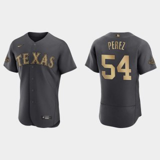 Texas Rangers #54 Martin Perez Charcoal 2022 All-Star Flex Base Stitched Baseball