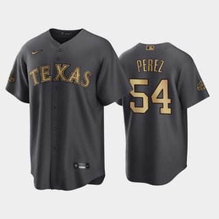 Texas Rangers #54 Martin Perez Charcoal 2022 All-Star Cool Base Stitched Baseball