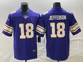 Minnesota Vikings #18 Justin Jefferson Purple Vapor Untouchable Limited Stitched