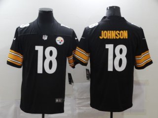 Pittsburgh Steelers #18 Johnson black jersey