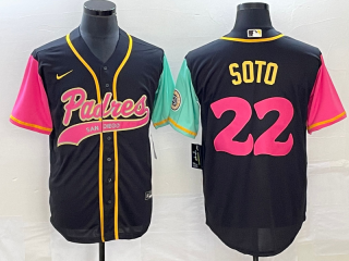 San Diego Padres #22 Juan Soto Black Cool Base Stitched Baseball Jersey