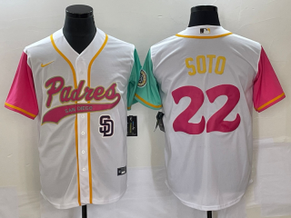 San Diego Padres #22 Juan Soto White City Connect Cool Base With Path Stitched