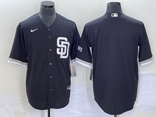 San Diego Padres Blank Black Cool Base Stitched Baseball Jersey