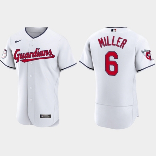 Cleveland Guardians #6 Owen Miller White Flex Base Stitched Jersey