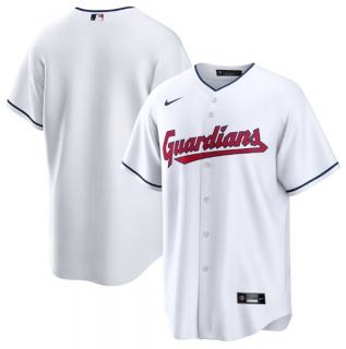 Cleveland Guardians Blank White Cool Base Stitched Baseball Jersey