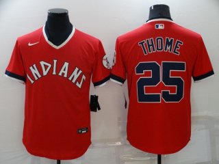 Cleveland Indians #25 Jim Thome Red Stitched Baseball Jersey