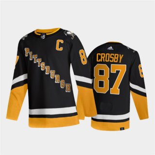Pittsburgh Penguins #87 Sidney Crosby 2021-2022 Black Stitched Jersey
