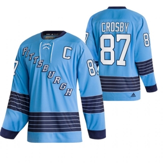 Pittsburgh Penguins #87 Sidney Crosby 2022 Blue Classics Stitched Jersey