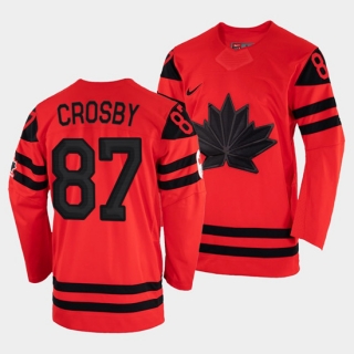 Pittsburgh Penguins #87 Sidney Crosby Canada 2022 Red Beijing Winter Olympic