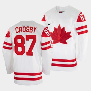 Pittsburgh Penguins #87 Sidney Crosby Canada 2022 White Beijing Winter Olympic