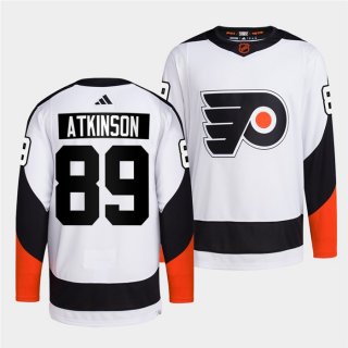 Philadelphia Flyers #89 Cam Atkinson White 2022 Reverse Retro Stitched Jersey