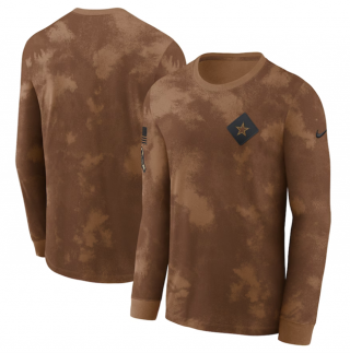 Dallas Cowboys 2023 Brown Salute To Service Long Sleeve T-Shirt