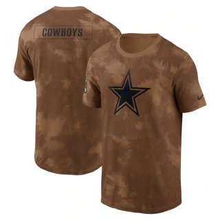Dallas Cowboys 2023 Brown Salute To Service Sideline T-Shirt