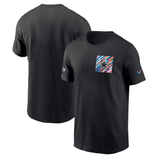Dallas Cowboys Black 2023 Crucial Catch Sideline Tri-Blend T-Shirt