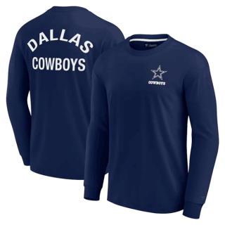 Dallas Cowboys Navy Signature Unisex Super Soft Long Sleeve T-Shirt