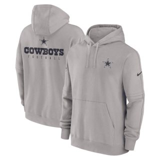 Dallas Cowboys Grey Sideline Club Fleece Pullover Hoodie