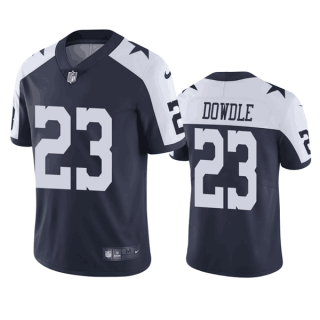 Dallas Cowboys #23 Rico Dowdle Navy White Thanksgiving Stitched Limited Football Jersey