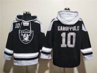 Las Vegas Raiders #10 Jimmy Garoppolo Black Ageless Must-Have Lace-Up Pullover