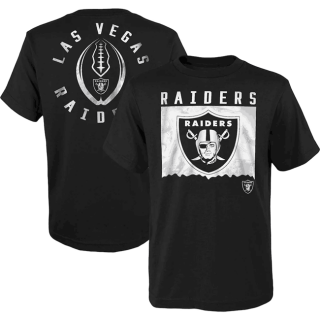 Las Vegas Raiders Black Preschool Liquid Camo Logo T-Shirt