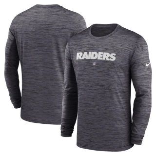 Las Vegas Raiders Black Sideline Team Velocity Performance Long Sleeve T-Shirt