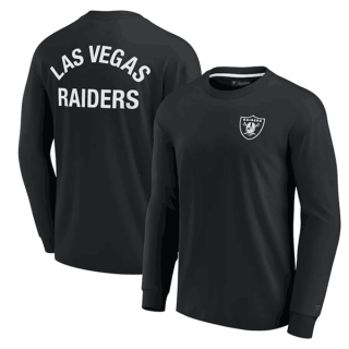 Las Vegas Raiders Black Signature Unisex Super Soft Long Sleeve T-Shirt