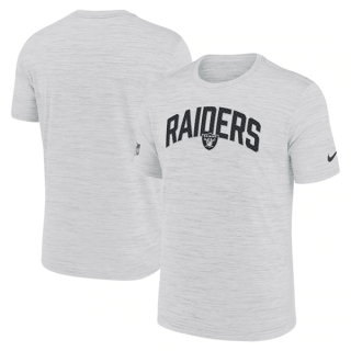 Las Vegas Raiders White Sideline Velocity Stack Performance T-Shirt