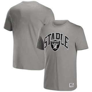 Las Vegas Raiders X Staple Grey Logo Lockup T-Shirt