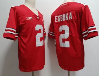 Ohio State Buckeyes #2 Emeka Egbuka red jersey
