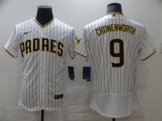 Men's San Diego Padres #9 Jake Cronenworth White Flex Base Stitched MLB Jersey