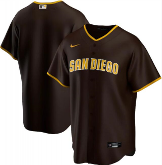 Men's San Diego Padres Blank Brown Cool Base Stitched Jersey