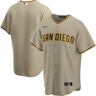Men's San Diego Padres Blank Tan Brown Cool Base Stitched MLB Jersey