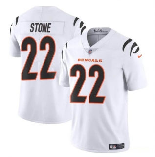 Cincinnati Bengals #22 Geno Stone White Vapor Untouchable Limited Football