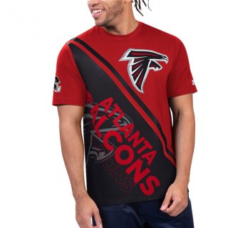 Atlanta Falcons Red Black Starter Finish Line T-Shirt