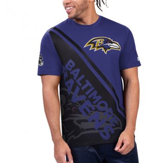 Baltimore Ravens Purple Black Starter Finish Line T-Shirt