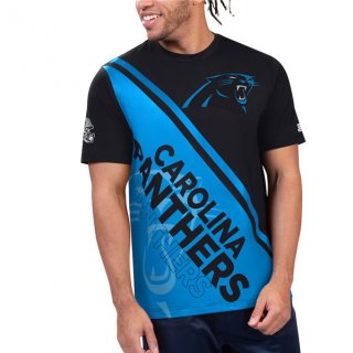 Carolina Panthers Black Blue Starter Finish Line T-Shirt