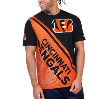 Cincinnati Bengals Black Orange Starter Finish Line T-Shirt