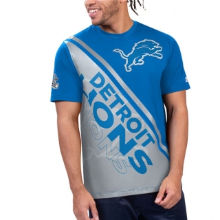 Detroit Lions Blue Gray Starter Finish Line T-Shirt