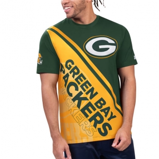 Green Bay Packers Green Yellow Starter Finish Line T-Shirt