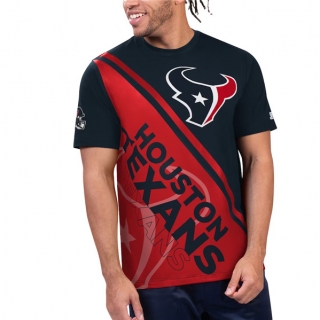 Houston Texans Black Red Starter Finish Line T-Shirt