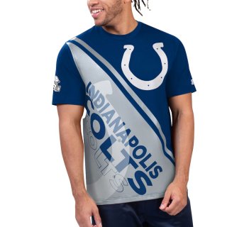 Indianapolis Colts Royal White Starter Finish Line T-Shirt