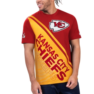 Kansas City Chiefs Red Gold Starter Finish Line T-Shirt