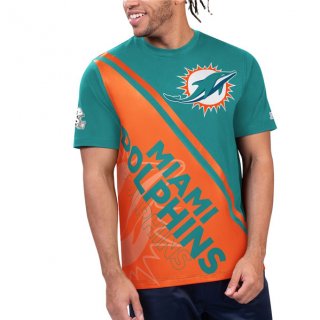 Miami Dolphins Aqua Orange Starter Finish Line T-Shirt